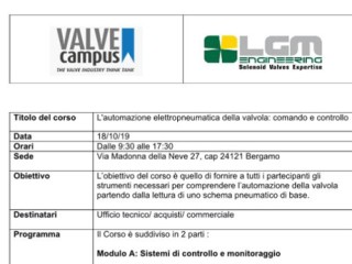 LGM ENGINEERING & VALVE CAMPUS: L’EVENTO